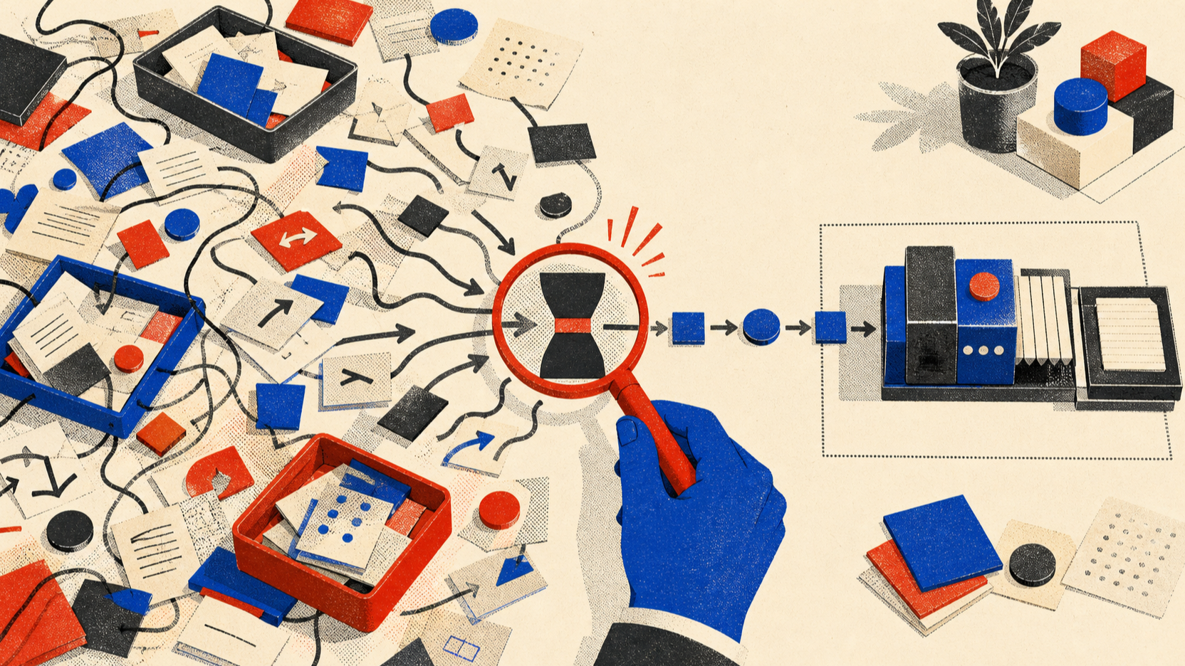 Visual temático para «Cómo auditar un negocio con IA y elegir el primer proceso para automatizar» — Portada
